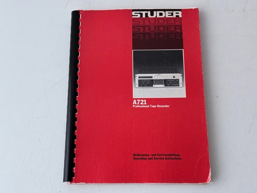 Original studer a721 operating - original,