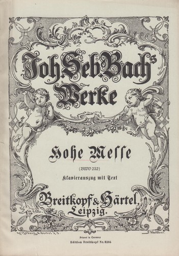 Noten hohe messe - noten:, bach