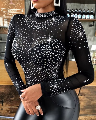 Bodysuit body strass - bodysuit,
