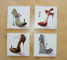 4 schöne Inna Panasenko High Heel Bilder zum Stellen od. Hängen im Set