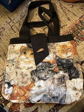 Stofftasche Mit Katzenmotiv - Handgenäht
