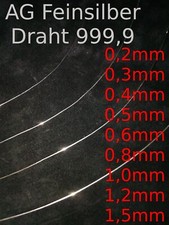 Silberdraht fine 999 9 - silberdraht, ag