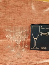 Selters Mineralwasser Exclusiv-Glas 6x Wasserglas Saft Limo Stielglas