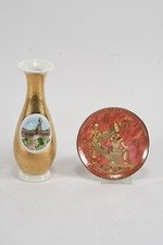N92E53- Royal Bavaria Porzellan Vase und Limoges Tellerchen Egypit Air