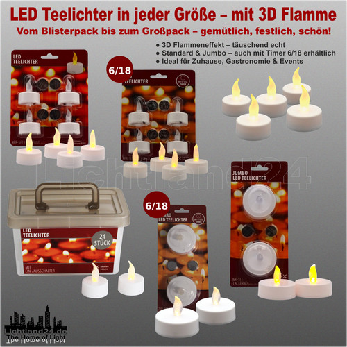 Flamme led teelichter ø - led,