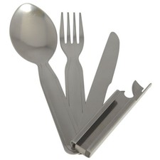 Army Essbesteck Campingbesteck 4-teilig BW Armee Outdoor Feldbesteck Edelstahl