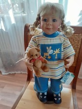 Künstlerpuppe Franzi von Rosemarie Anna Müller mit Etikett, wie neu