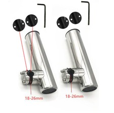 2X Edelstahl Bootsrutenhalter