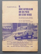 Ausschreibung  Automobil Slalom Neuss  1968