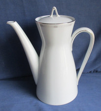 Rosenthal, Kaffeekanne 1,2 Liter Form 2000 graue Striche Loevy Porzellan Kanne