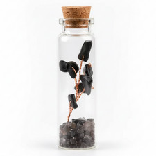 Obsidian wunschflasche mit - obsidian,