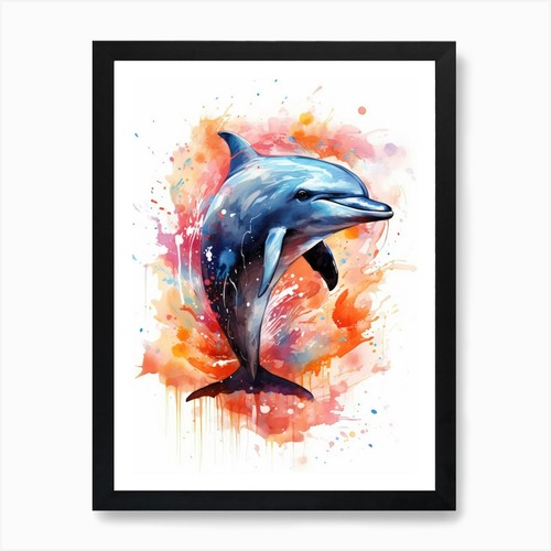 Delfin gemälde kunstdruck - delfin,