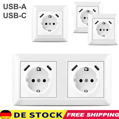 Steckdose mit usb - steckdose, &