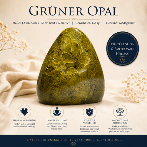 Grüner opal freiform - opal, kg