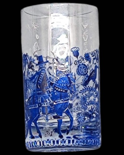 Vintage schnapsglas blau - vintage,