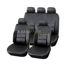 Für viele Fahrzeuge PREMIUM Kunstleder Sitzbezug Auto Sitzbezüge Schwarz Lordose