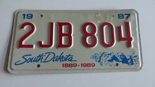 Altes Original US Autokennzeichen / Nummernschild - South Dakota