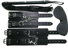 Bdsm bondage set leder - set,