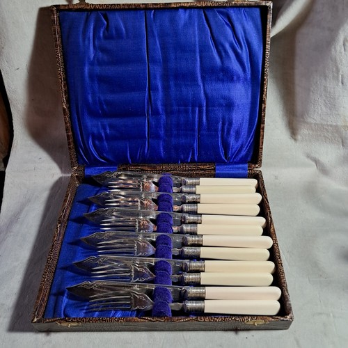 Vintage fischbesteck set mit - vintage,