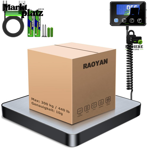 Paketwaage 200kg 10g digitale - paketwaage,