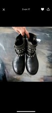 ASH Boots Gr. 38 Schwarz Leder