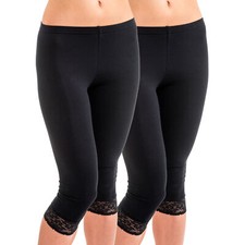 HERMKO Damen 2x Capri-Leggings