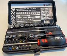 STECKSCHLÜSSEL-SET 33-tlg. Knarrenkasten Würth ZEBRA 1/4" Nüsse & Ratsche
