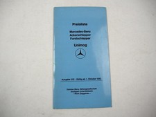 Original Preisliste Mercedes