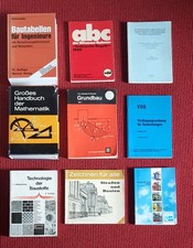 Konvolut - 9 Fachbücher für Ingenieure - u.a. Schneider-Bautabellen
