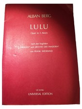 Alban Berg Lulu Oper Partitur Noten Universal Edition Deutsch Taschenbuch