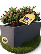 Pflanzkübel rechteckig Vulkan Blumenkasten mit Wasserspeicher Balkon Blumenkübel