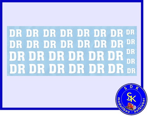 Weiß vinyl buchstaben - dr,