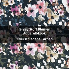 Jersey Stoff Blumen