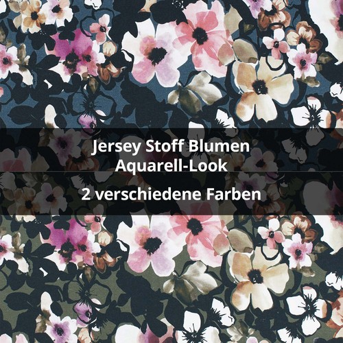 Jersey stoff blumen - jersey,