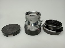 Leica Summicron 5cm 50mm F/2 1:2 Collapsile + 12585H Hood f. Leica M EXCELLENT