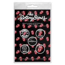 ROLLING STONES TONGUE COLLECTION  5 BUTTON BADGE PACK OFFICIALLY LICENSED