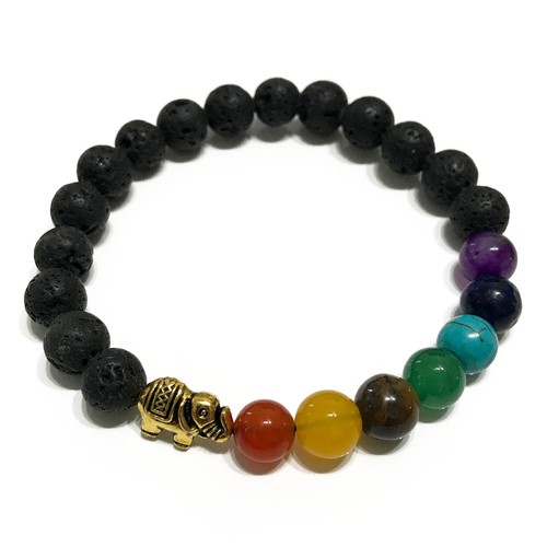 Armband lavastein elefant - armband,