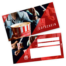 itenga Geschenk Gutschein Kino Postkarte zum Ausfüllen Geschenkkarte 21x10,5 cm