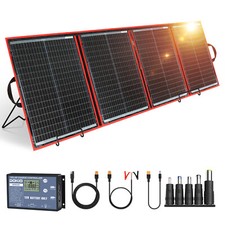 Dokio Solarpanel 200W Faltbar Tragbar 12V Solarmodule für Camping Batterie