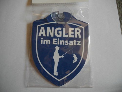Angler einsatz schild mit - angler,