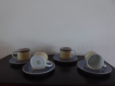 4 Espresso Tassen mit Unterteller Seltmann Weiden Bavaria Germany