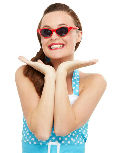 Rockabilly cateye brille rot - cateye,
