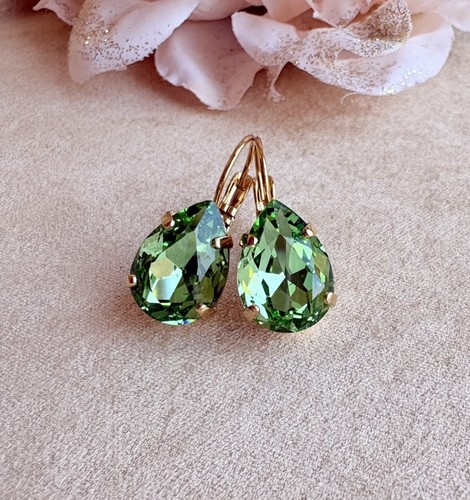 Tropfen ohrringe mit swarovski - ohrringe,