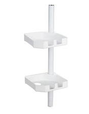 Wenko Duscheckregal Duschablage Badablage XXL Teleskop 125-300cm weiß *besch. VP