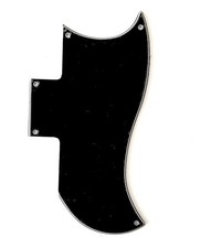 Pickguard schwarz half - pickguard, seite