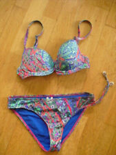 CYELL Bikini Badeanzug 36 Cup C blau grün rot orange Plasey Muster Muschel