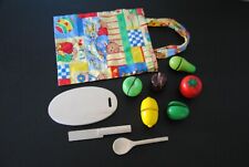 Tanner Holzgemüse/Obst mit Einkaufstasche Spielzeug Kaufmannsladen Kaufladen
