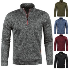 Herren Pullover Pulli Fleecefutter Sweatjacke Rollkragen Langarm Sweatshirt Mode