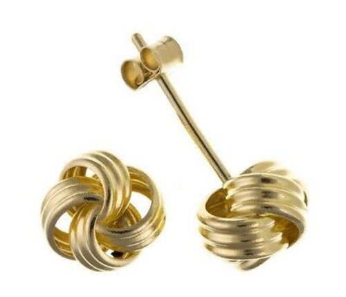 Gelbgold knoten ohrstecker - knoten,