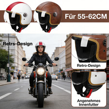 Braun/Weiß Helm Mit Klar